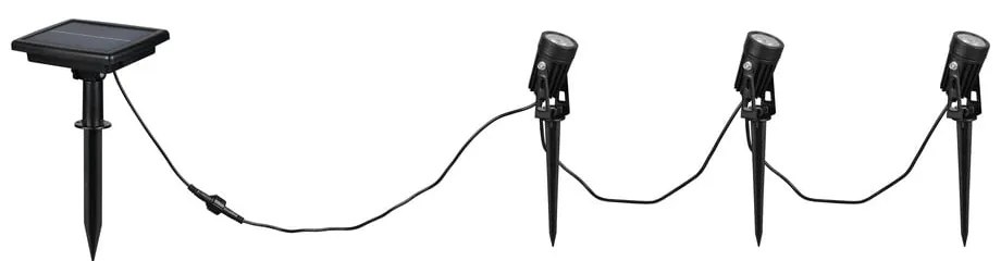 LED zapichovacie vonkajšie svietidlo so solárnym panelom Obidos – Trio