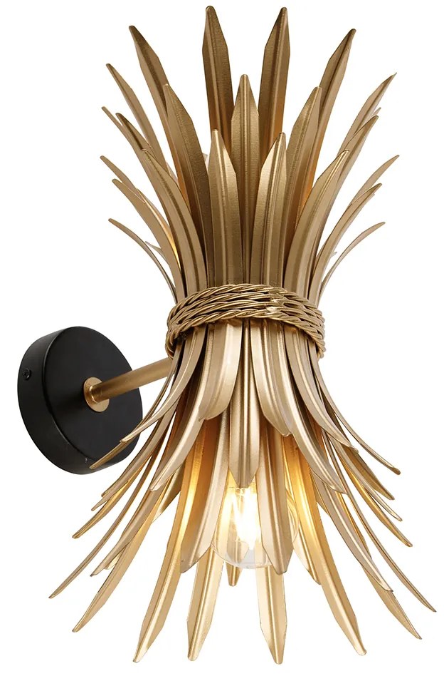 Nástenná lampa v štýle Art Deco zlatá - Wesley