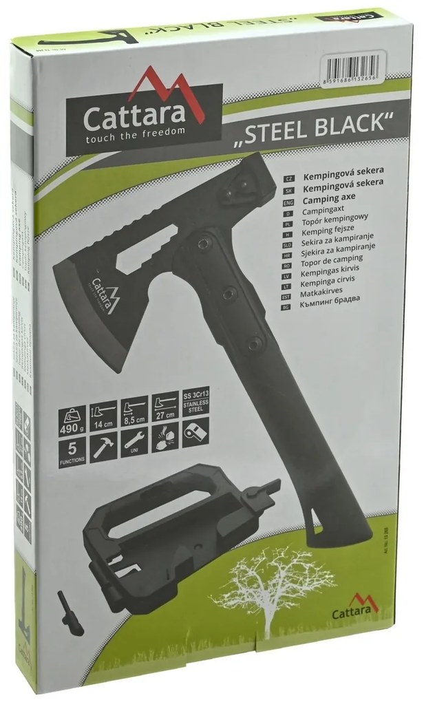 Cattara Sekera STEEL BLACK, 27 cm