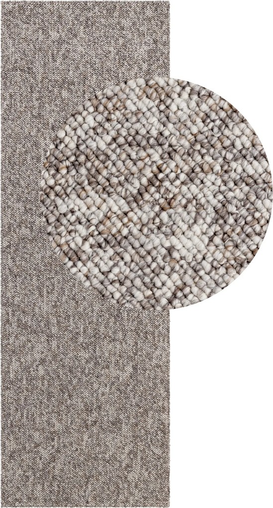 ELLE Decoration, DOPREDAJ: 80x240 cm Běhoun Wolly Ultra 106229 Taupe z kolekce Elle, 80x240, hnedá, obývacia izba