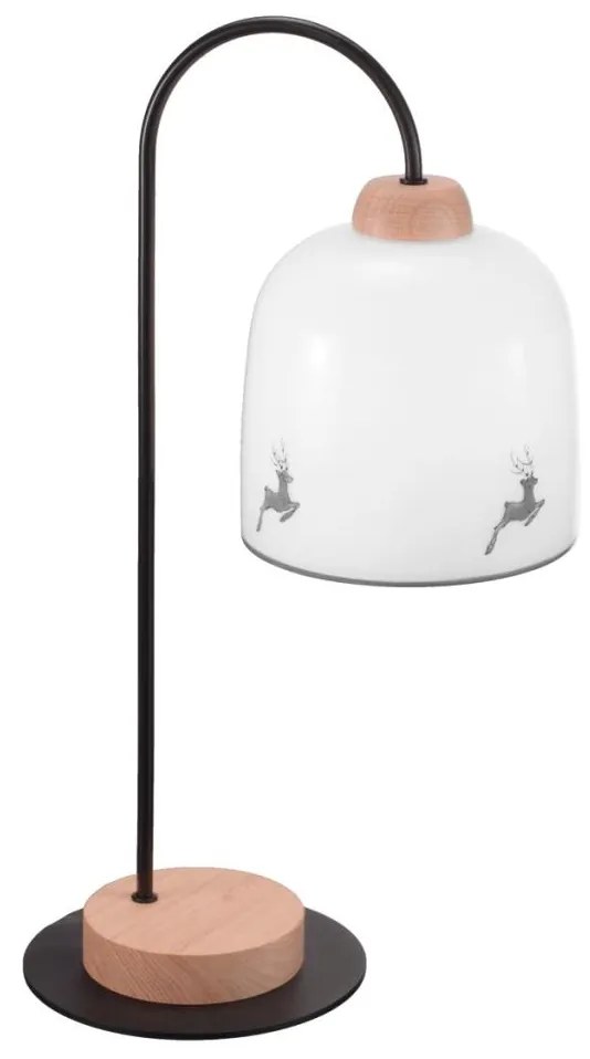 Kolarz A1352.71.Gr.100 - Stolná lampa NONNA 1xE27/60W/230V jelene dub/biela/šedá