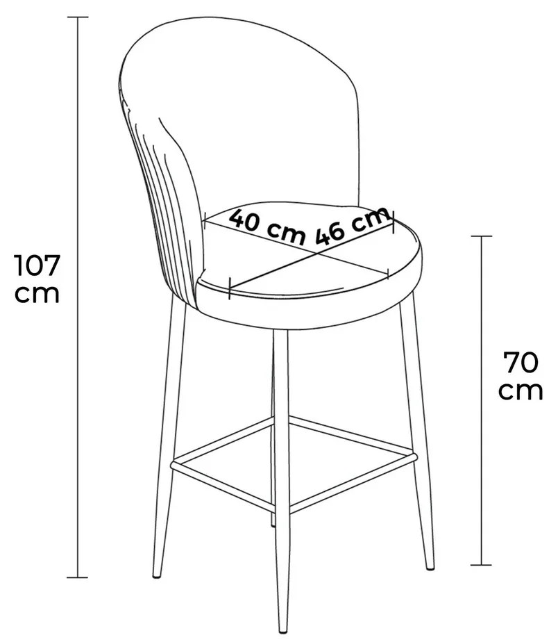 Sada barových stoličiek Fora Cappuccino and White,4 ks, 4 ks