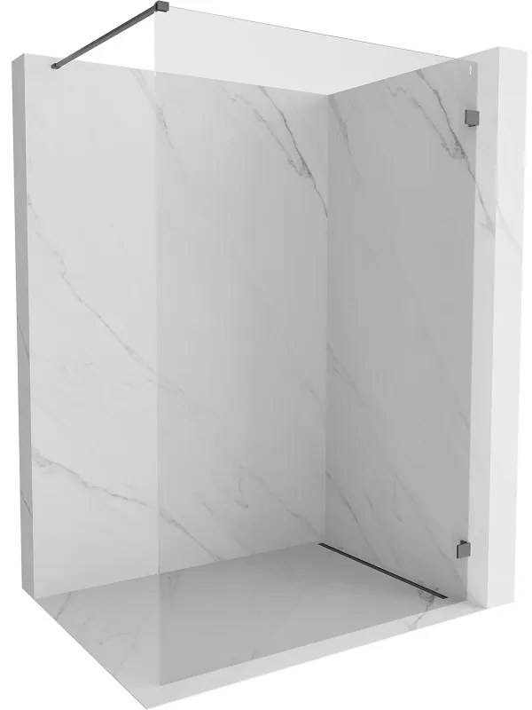 Mexen Lunar sprchová stena pravá 100 x 200 cm, 8mm číre sklo, brúsený grafit, 830-100-000-66-00-P