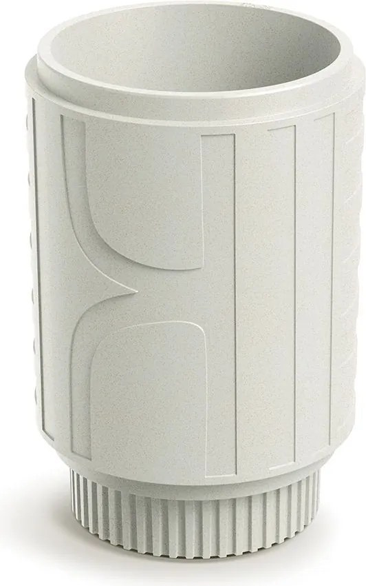 Plastový květináč FOLKAS ROUNDOS MIDL 40 cm pískový