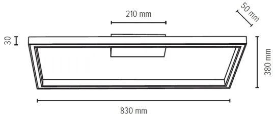 Spot-Light 91401174 - LED stmievateľné svietidlo RAMME LED/34W/230V + DO matný dub