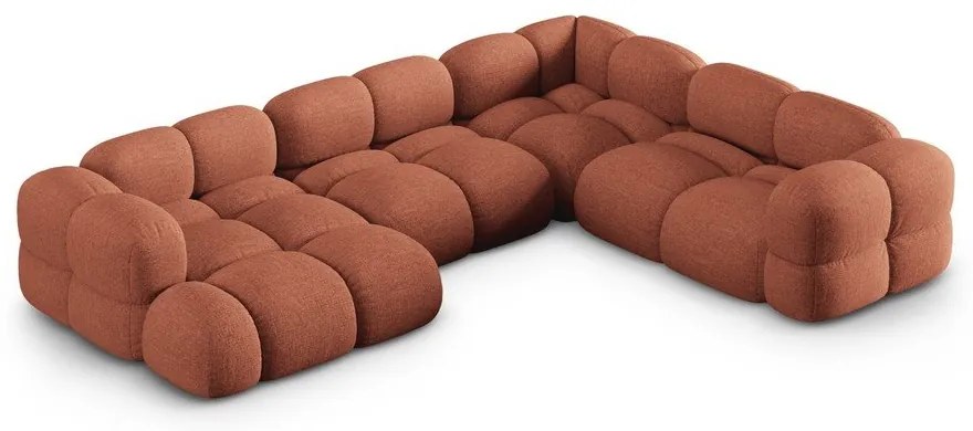 Rohová pohovka v tehlovej farbe (pravý roh/do tvaru "U") Loretto – Cosmopolitan Design