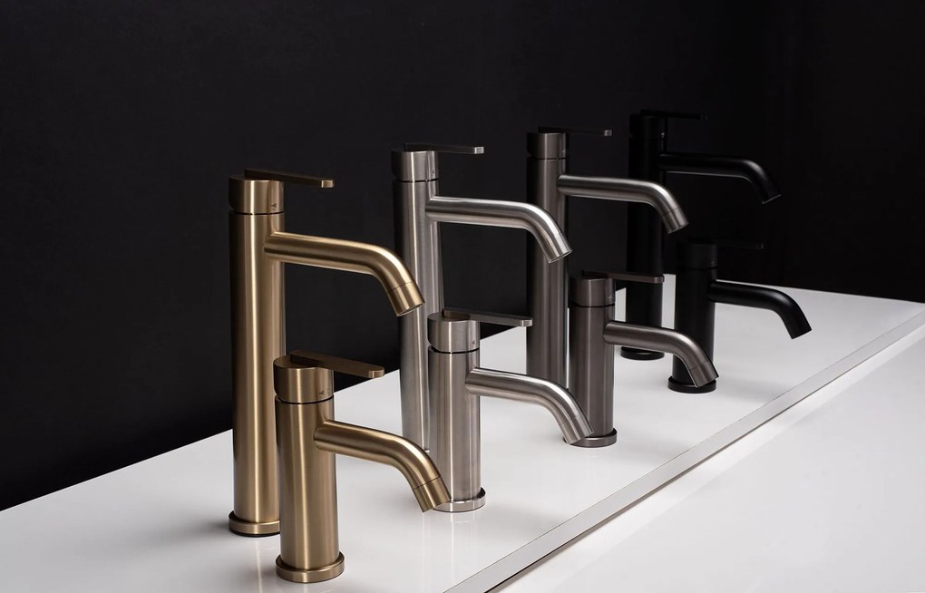 Rea Ontario, umývadlová batéria h-175, brúsená oceľ, REA-B5506