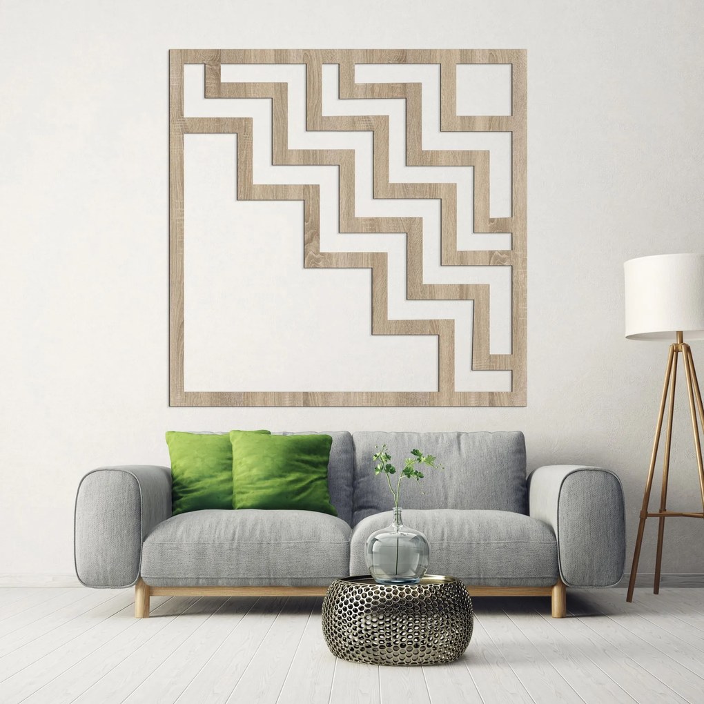 SENTOP | Geometrická drevená dekorácia na stenu | Moderný dizajn | SENTOP HDF0397-A