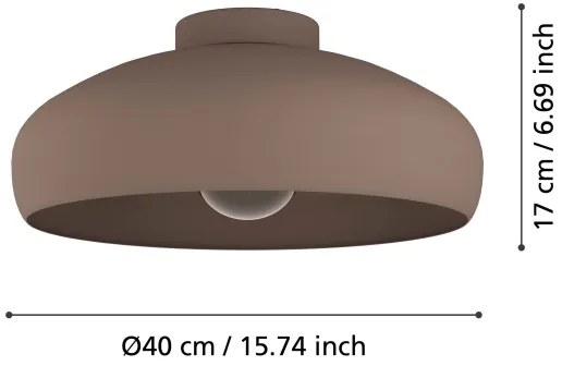 Eglo 900359 - Stropné svietidlo MOGANO 1xE27/60W/230V