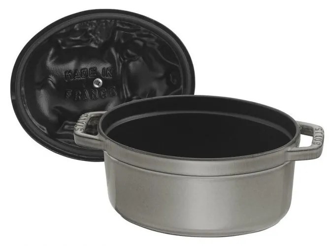 Staub Cocotte hrniec v tvare prasaťa 17 cm/1 l sivý, 1121718