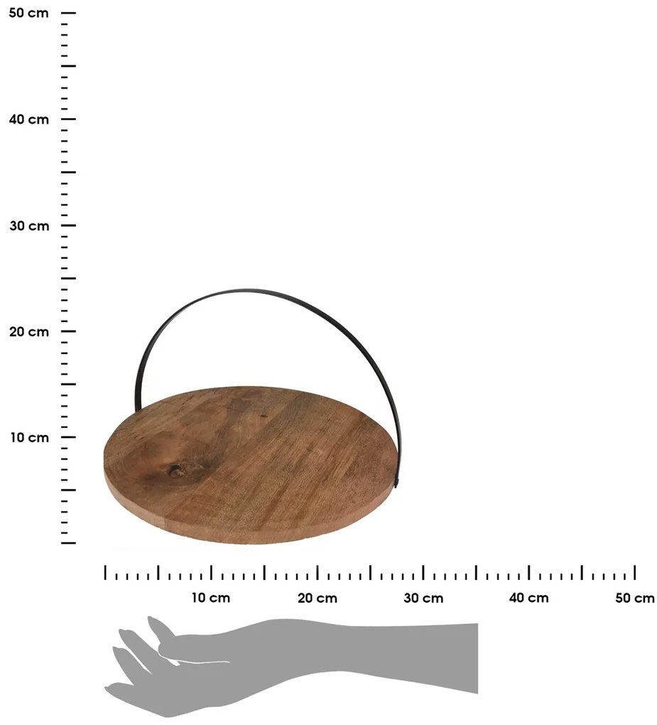 Drevený servírovací podnos Simple, (fi) 28 cm