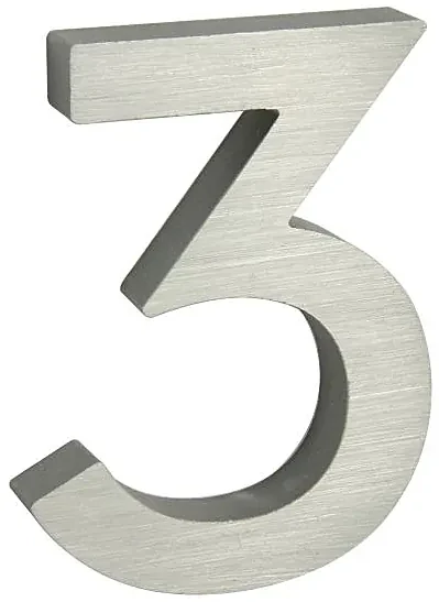 Domové čísla RICHTER 3D RN.100LV (HLINÍK), 5, richter stříbná