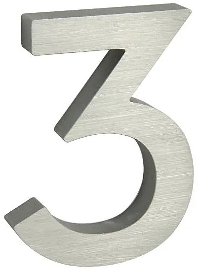 Domové čísla RICHTER 3D RN.100LV (HLINÍK), richter stříbná