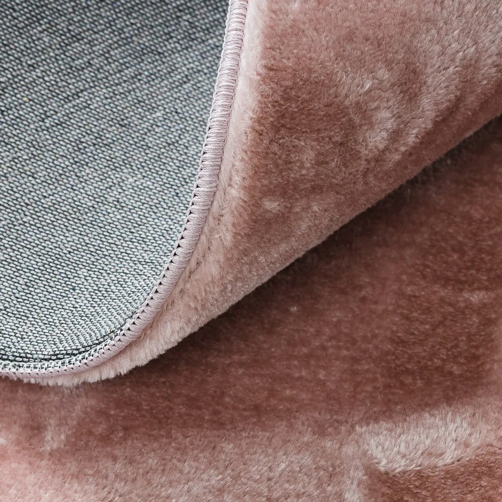 Kusový koberec Visco Rabbit Pink 8 kruh, 120x120 (priemer) kruh, ružová, detská izba, Dywany Łuszczów