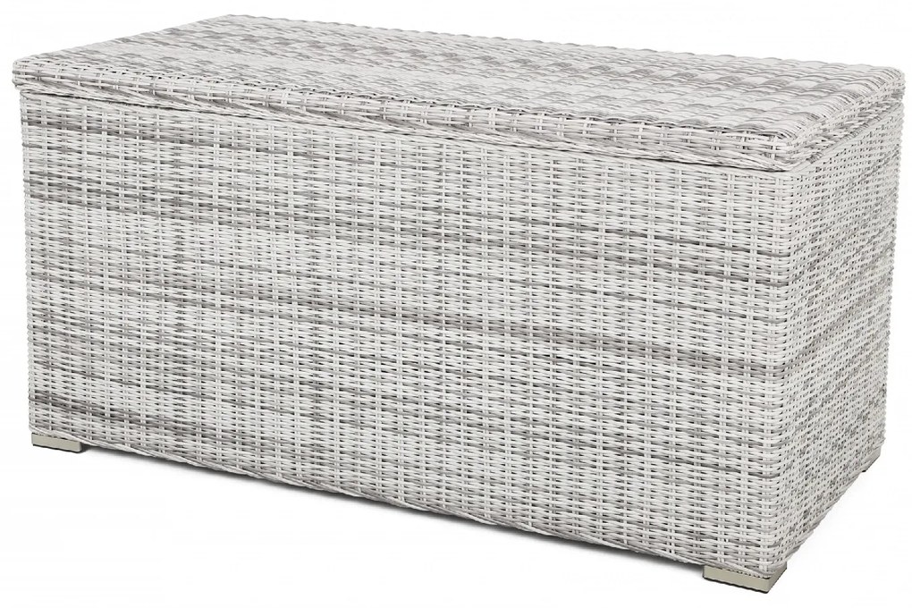 Ratanový úložný box BARRY svetlo-sivý 750L