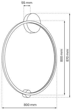 LED Nástenné svietidlo SATURNO LED/46W/230V pr. 80 cm IP44 zlatá