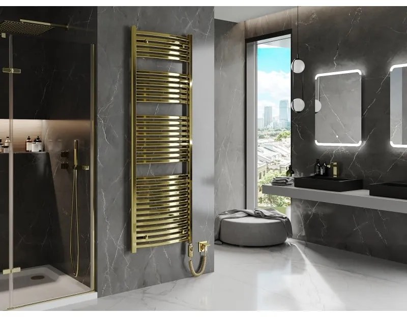 Mexen Helios, elektrické vykurovacie teleso 1800 x 600 mm, 900 W, zlatá lesklá, W103-1800-600-2900-50