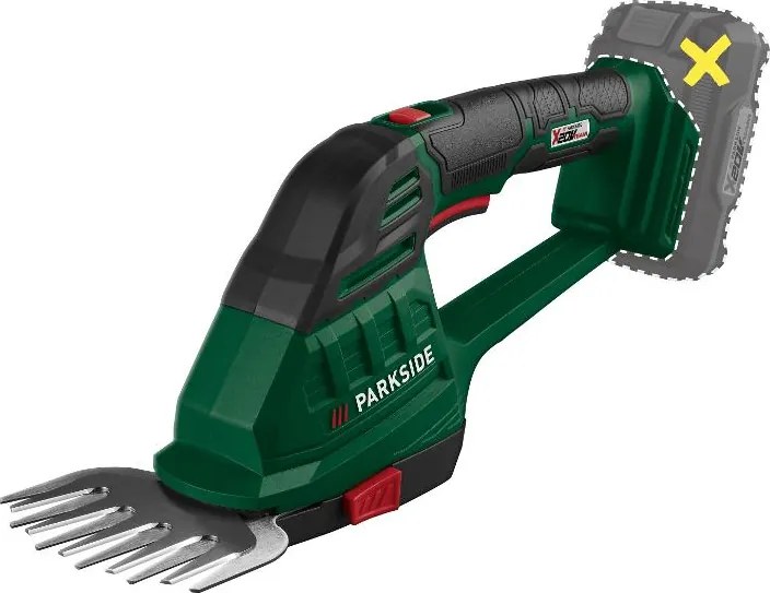 Parkside®  Aku nožnice na trávnik a živý plot 20 V Pags 20-Li A1 + Akumulátor 20 V/4 Ah + Rýchlonabíjačka 20 V/4,5 A  (800012780)