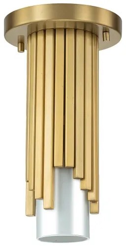 Elstead MARVELE-MP-AB-OPAL - Stropný luster na tyči MARVELE 1xE14/40W/230V zlatý