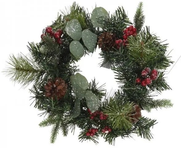 Vianočný veniec s vianočnými bobulami 30 cm