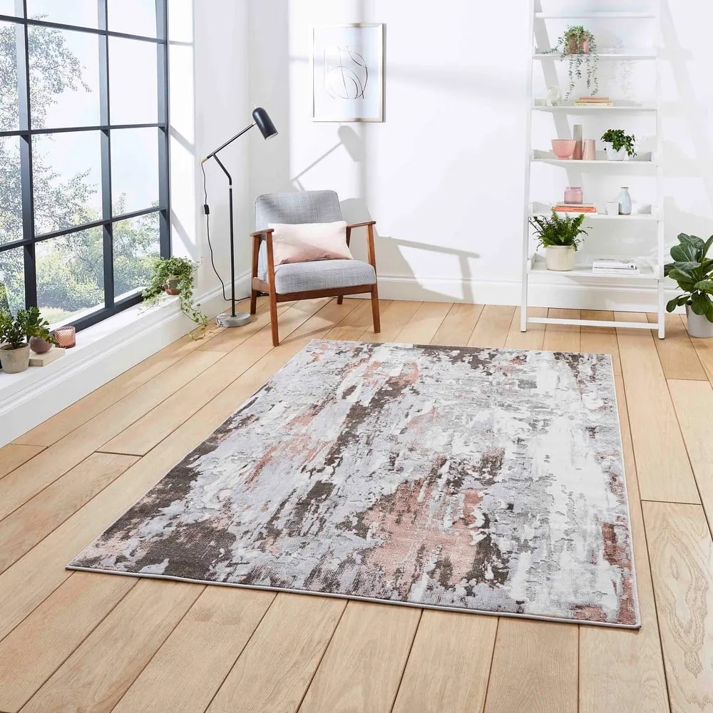 Sivo-ružový koberec Think Rugs Apollo, 160 x 220 cm