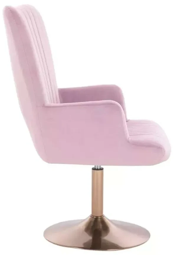 LuxuryForm DESIGN Kreslo AMADEO VELUR na zlatom tanieri - levanduľa