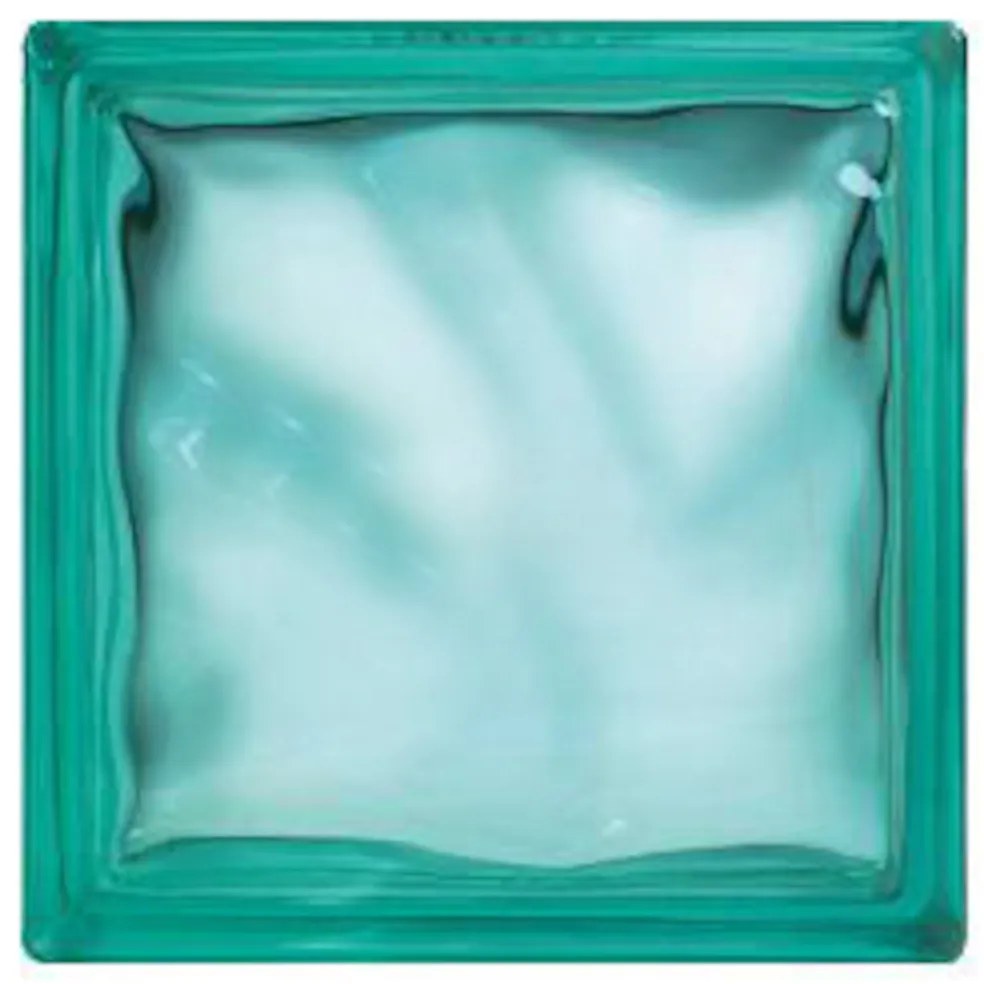 Luxfera Glassblocks turquoise 19x19x8 cm mat 1908WTURQUOISE