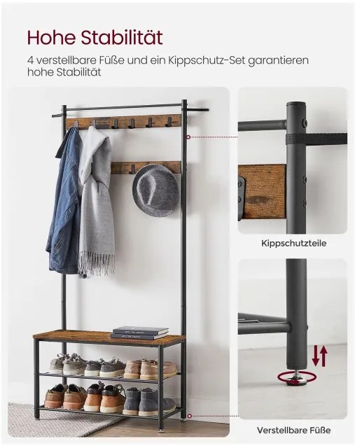 Vešiak na kabáty s botníkom HSR401B01