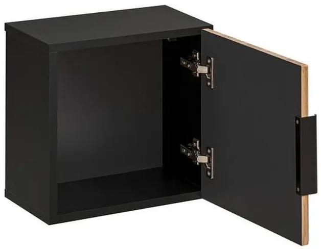 Kúpeľňová skrinka CMD XILO BLACK WOTAN 83-01-D-1D čierne/dub wotan