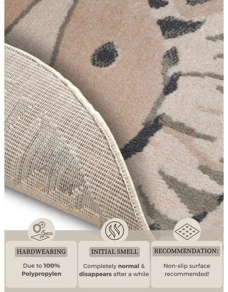 Béžový detský koberec ø 100 cm Lion – Hanse Home