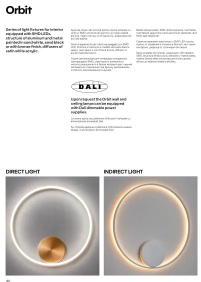 Redo 01-1701 - LED Nástenné svietidlo ORBIT LED/28W/230V bronz