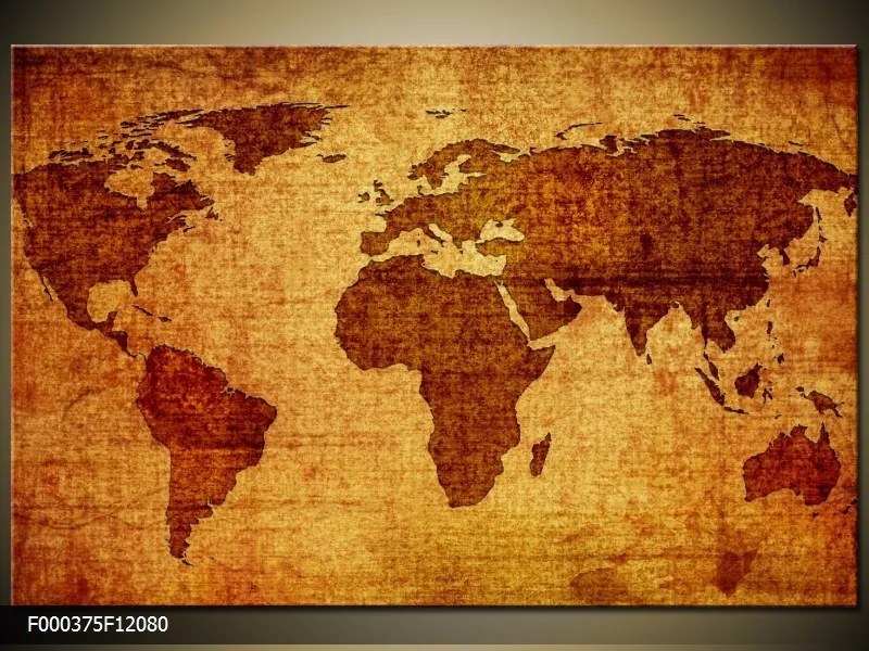 Obraz na plátne Mapa sveta, Obdĺžnik 120x80cm 87,92 €