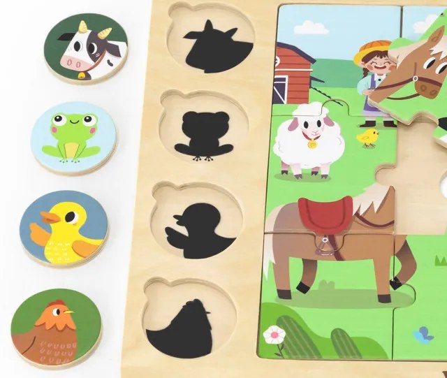 Puzzle na podložke Viga 44741 farma