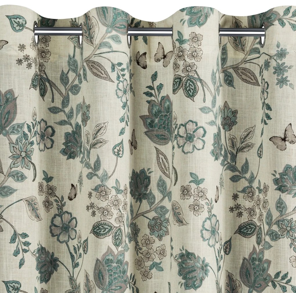 ZÁVES NA KRÚŽKOCH TALI 140X250 CM VZOROVANÁ