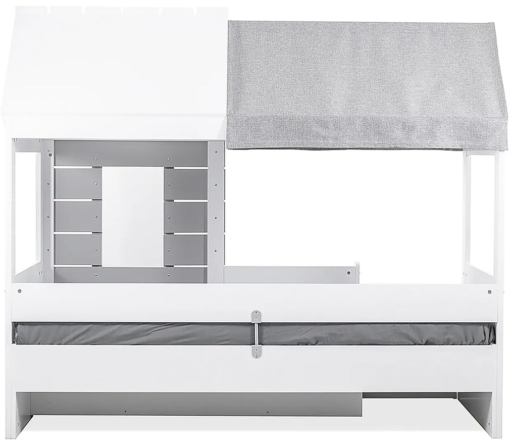 Domčeková posteľ 90x190 Boom - biela/šedá