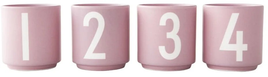 Porcelánové svietniky v súprave 4 ks Mini - Design Letters