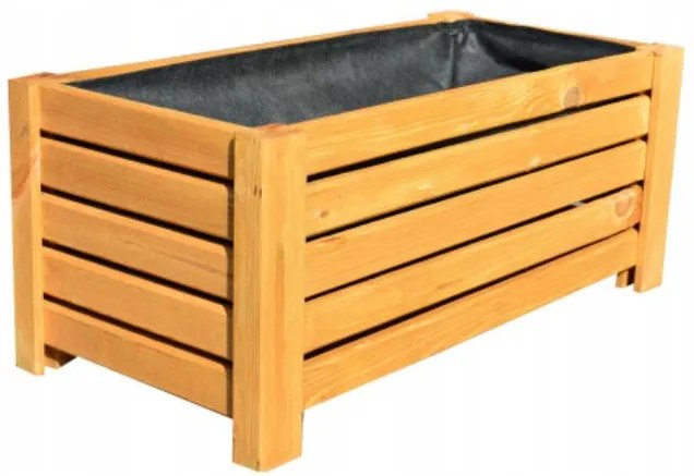 Bestent Drevený kvetináč Natural 60x33x25cm