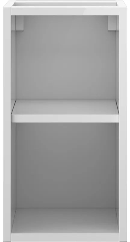 Mexen Box-A, otvorená skrinka s policou 25 cm, lesklá biela, 91AX2-0250-470-0-00