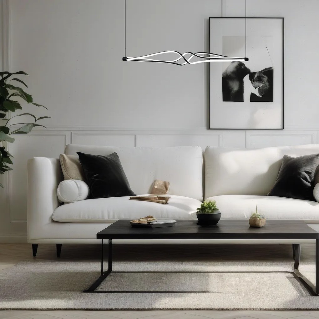 Závesné LED svietidlo Twister, 1x LED 56w, 4000k, b