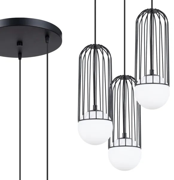 Sollux SL.1336 - Luster na lanku BRINA 3xG9/8W/230V čierna