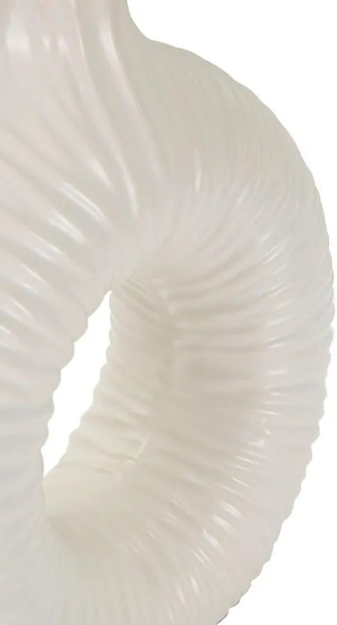 Biela keramická stolová lampa s textilným tienidlom (výška 43 cm) Seta – Mauro Ferretti