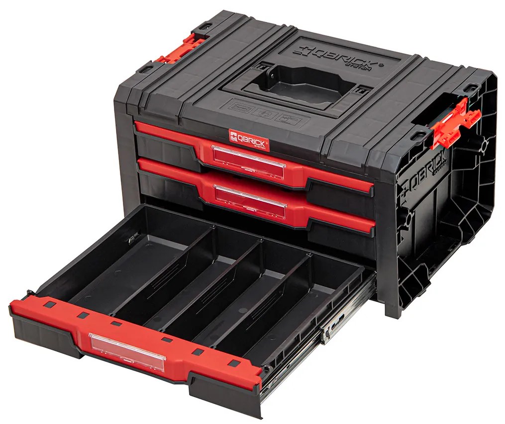 Kufrík na náradie Qbrick System PRO s 3 zásuvkami