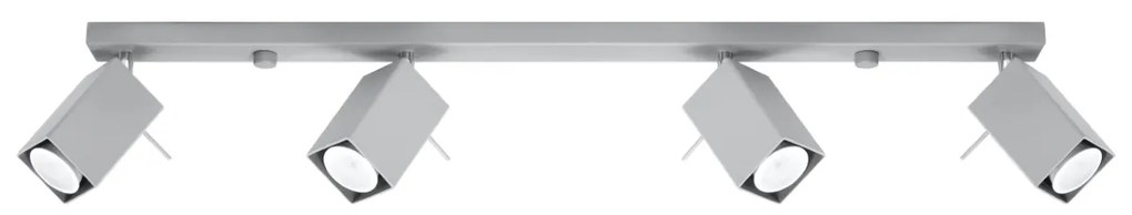 Bodové svietidlo Merida, 4x sivé kovové tienidlo, (možnosť polohovania)