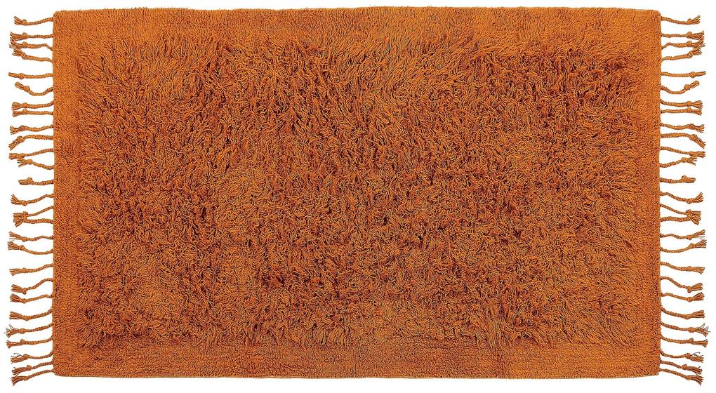 Bavlnený koberec 80 x 150 cm oranžový BITLIS Beliani