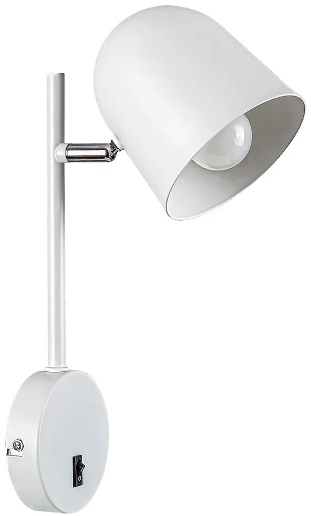 RABALUX Nástenná čítacia lampa s vypínačom EGON, 1xE14, 40W, biela