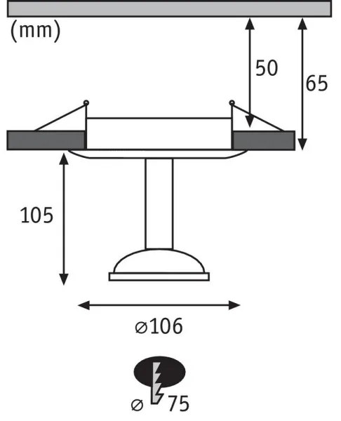 Paulmann 93591 - LED/2,5W Stropné svietidlo GLINT 230V