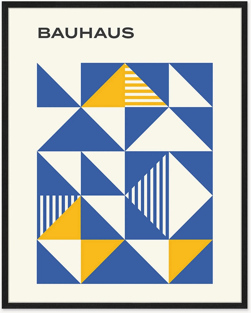 Nástenná dekorácia v ráme Bauhaus Blue Poster