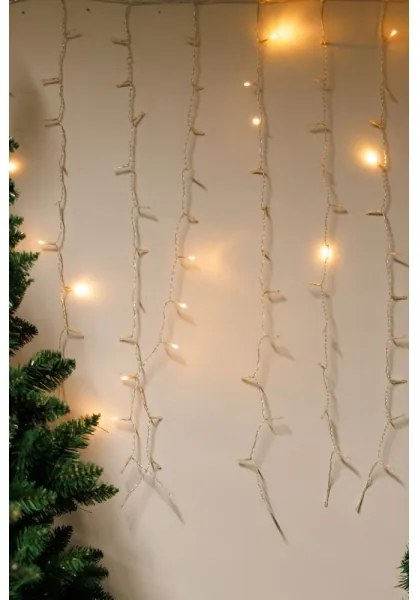 LED Stm. vonk. vianočný záves CURTAIN 360xLED/8,4W/230V 2x2 m IP44 teplá biela +DO