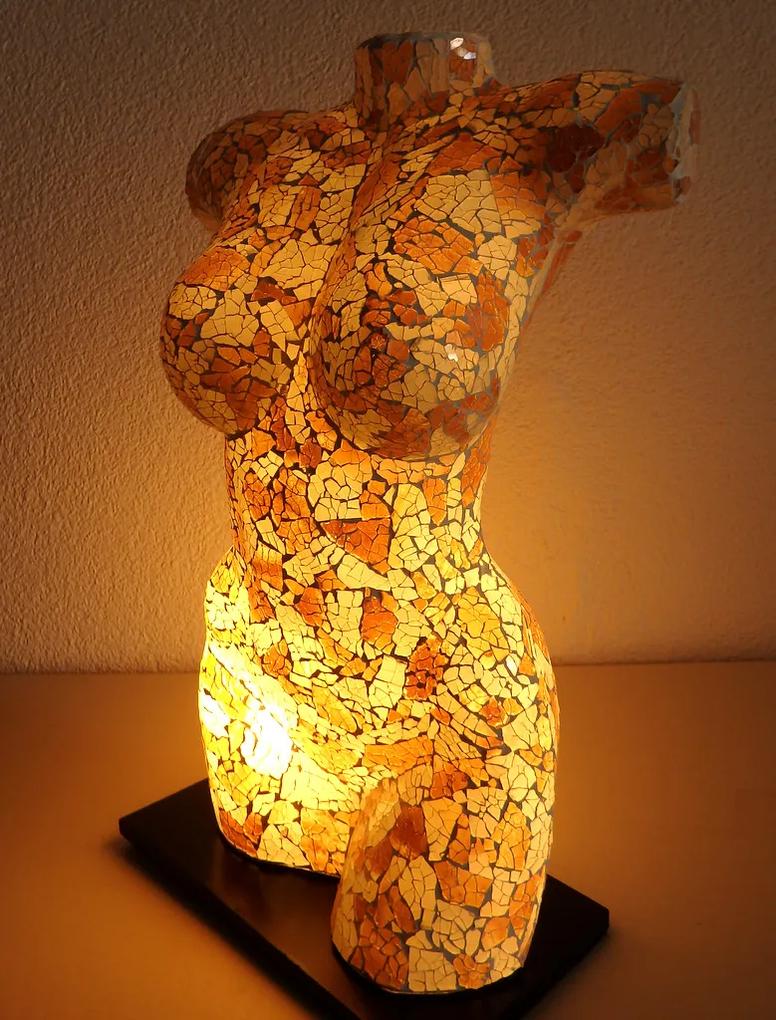 Stolná dizajnová lampa - TORZO ŽENA, 50 cm, ručná práca