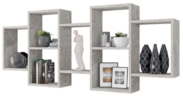 Nástenná polica TRIO 65x161 cm šedá